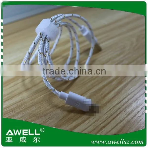 Manufacturer Nylon fabric braided micro usb cable,usb data cable, Colorful Fabric Nylon Braided usb cabel for charger
