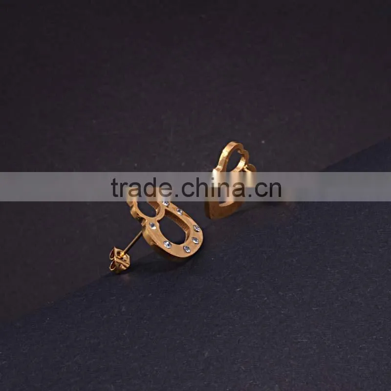 Women Fashion Wholesale In Greece Double Heart Gold Plating Jewerly Sets Women