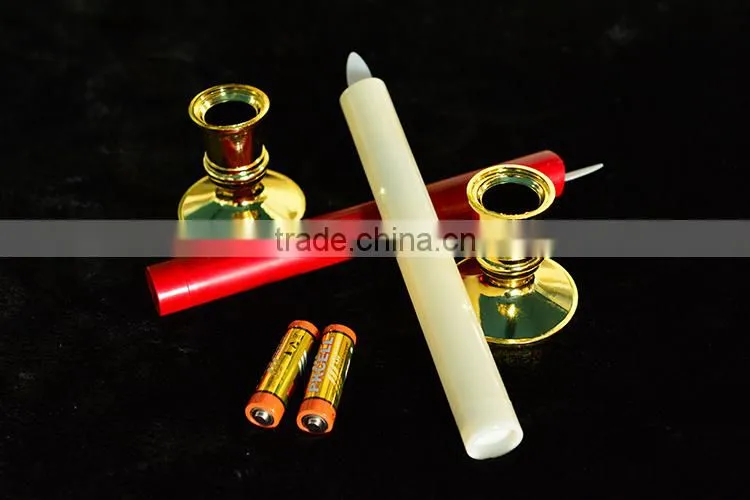 wholesale 6 inch flameless LED Church Candle, LED Taper Candle, Christmas led candle pink flameless candles