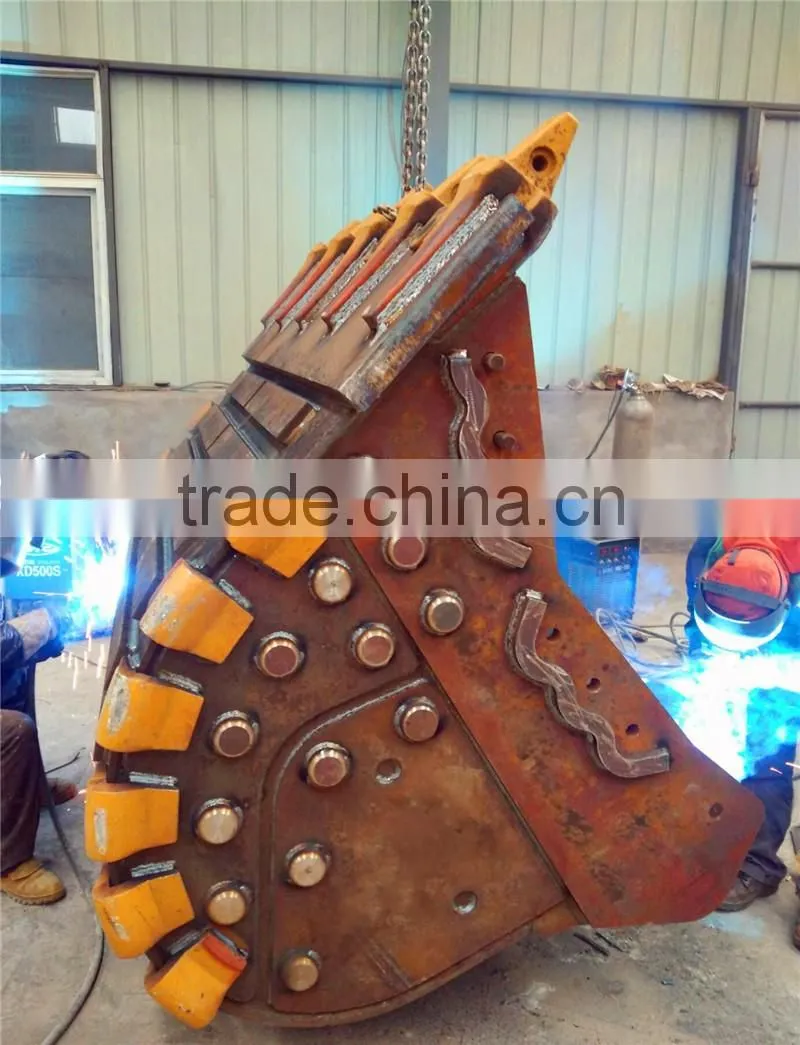 High Quality wear assistance HARDOX500 NM400 excavator bucket for 1-80t excavator