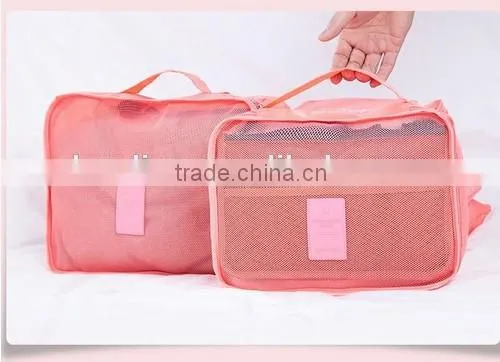 6Pcs/set Nylon Travel Bag Clothing Sorting Organize Bag Packing Cubes
