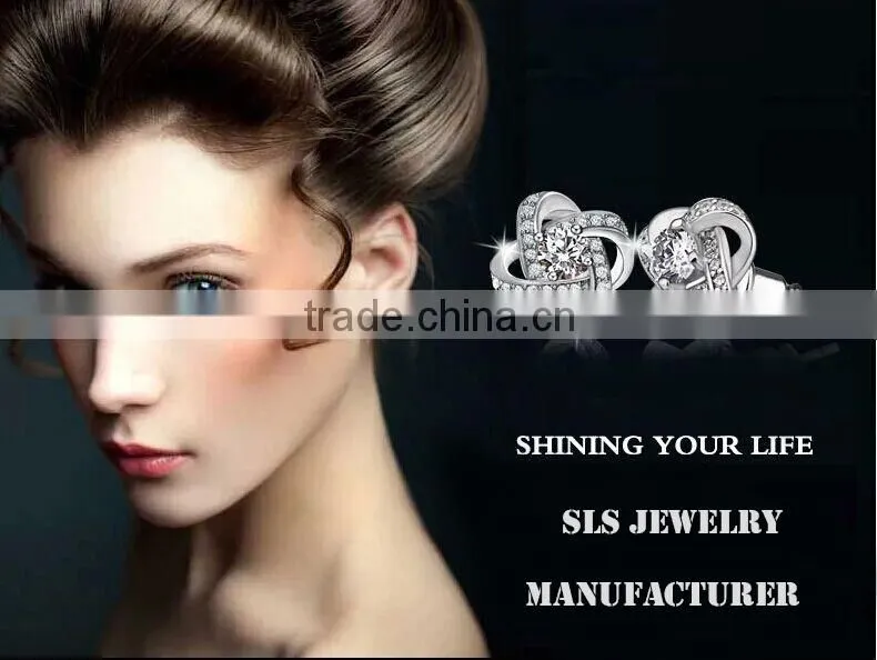 2015 Fashion inspired 925 sterling silver hip hop earrings for women Shengleishi jewelry