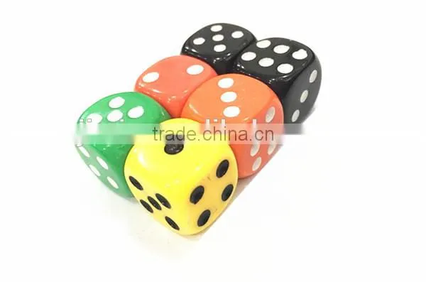 high quality custom colored 6 sided dice playing