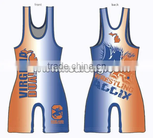 Sublimation Any Size Custom Wrestling Uniforms Jerseys Design