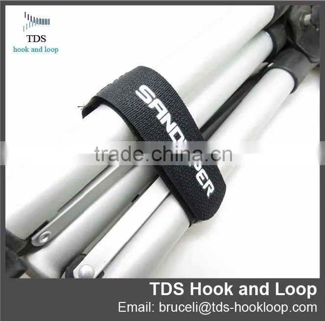 Custom logo 3/4 inch 1 inch hook and loop cinch straps