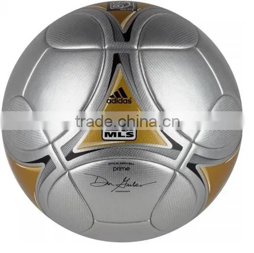 China wholesale Customized PVC Stitched Matte+Metalic Soccer ball/ Football