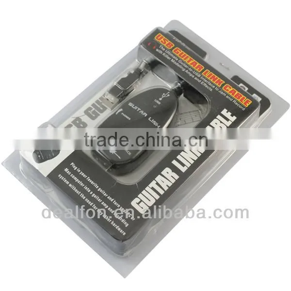 USB to Guitar Interface Cable Link Audio for PC/MAC Recording Adapter