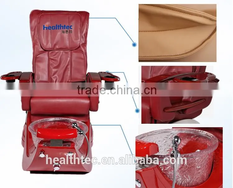 2016 Morden Wooden armrest salon foot spa equipment reclining chair