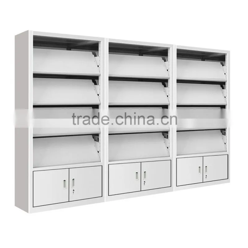 luoyang shengwei steel furniture library esd magazine rack book almirah