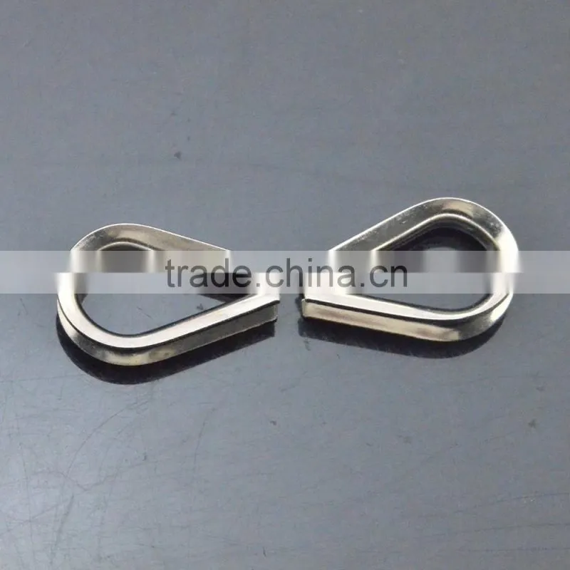 High Polished 304 Stainless Steel Marine Boat Cable Wire Rope Loop Thimble new products on china market for paracord bracelet