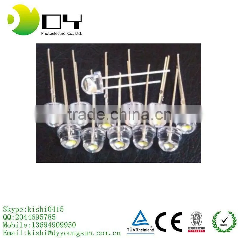F5 Straw Hat LED Diodes Utra Bright 4.8mm short Lead Red Green Blue Yellow Orange Pink Purple White Warm white