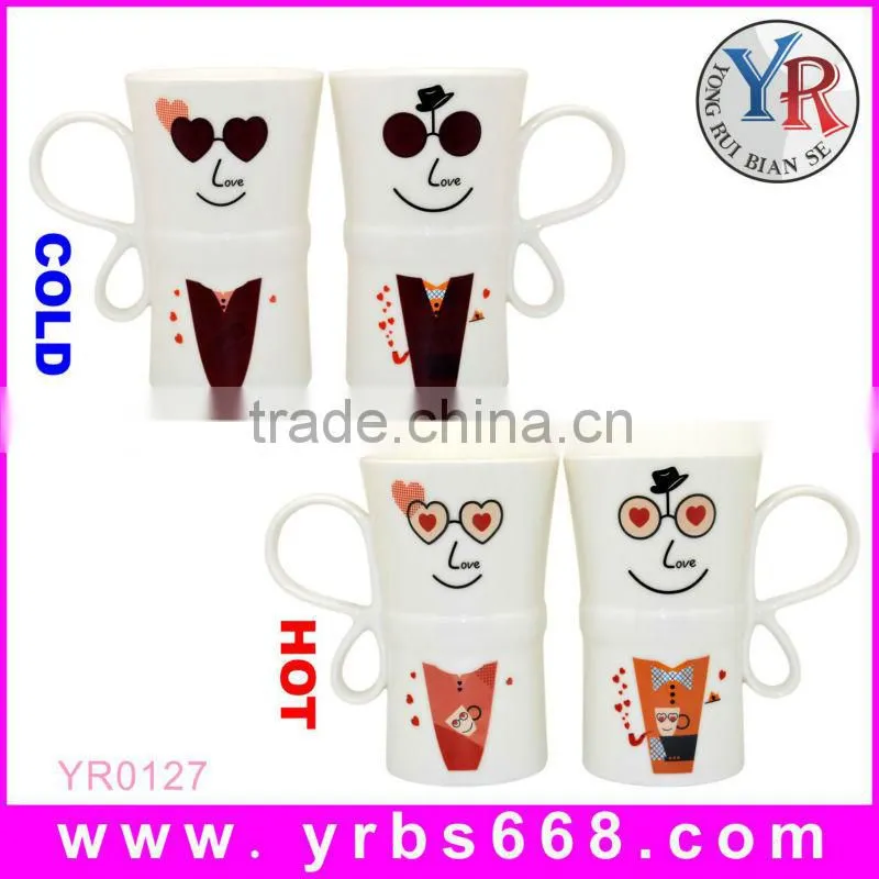 Red Couple Lovers Gift Color Changing Mug Factory Shenzhen