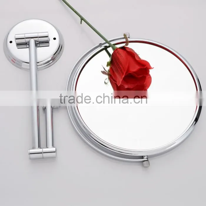 Top quality chromed 360 rotating wall mounted Cosmetic Mirror Bathroom Makeup Mirror Double Faced Bath Mirrors