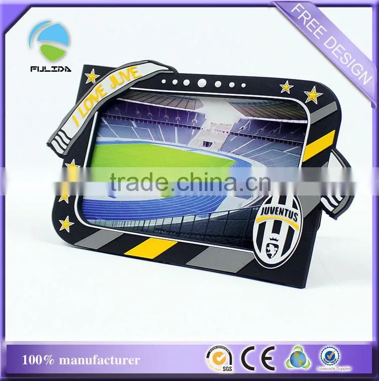 custom football field promotional soft rubber plastic photo frame