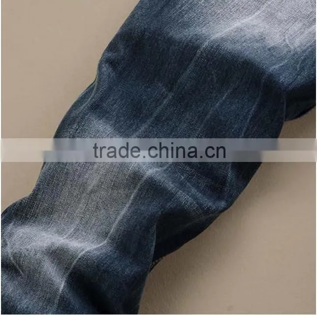 Fashion Stylish Men's Designed Straight Regular Fit Trousers Casual Jean Plaid Pants JeansTrousers