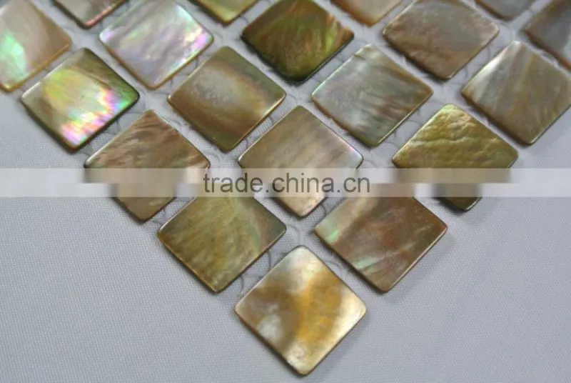 2016 Precious Natural Brown lip sea mother of pearl mosaic tile,bathroom tile,backsplash tile