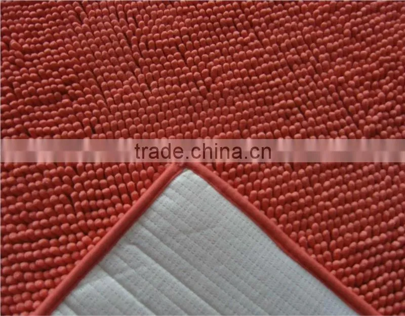 door mat short pile chenille mat with anti slip base