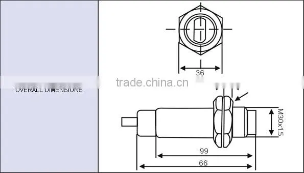 G30 Series 10-30VDC/90-250VAC NPN/PNP/2 Wires with NO/NC/NO+NC output Infrared Photoelectric Sensor , Photoelectric Switches