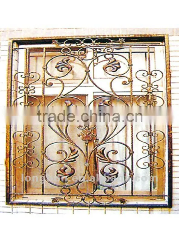 Top-selling hand forging iron window fence for house