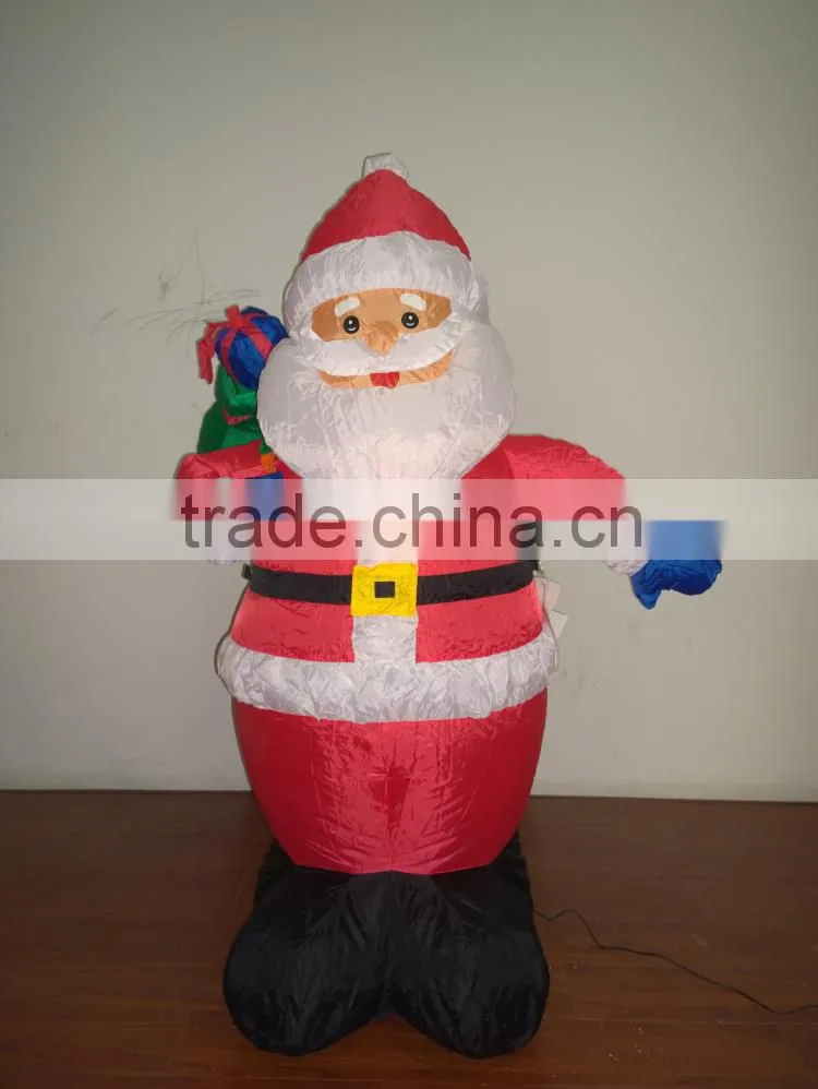 DJ-XT-46 outdoor inflatable christmas light santa take presents airblown for christmas decoration