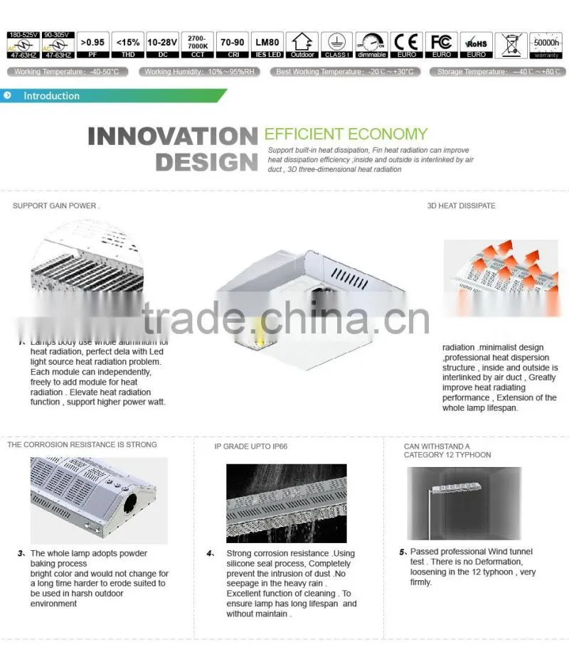 Modular Design, Lens Kit for Different Beam Angle, Meanwell Driver, CE Rohs Approved 60W LED Street Lights Manufacturers