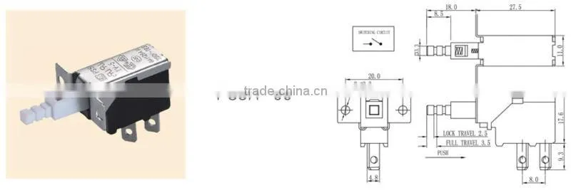 TV-5 power pushbutton switch