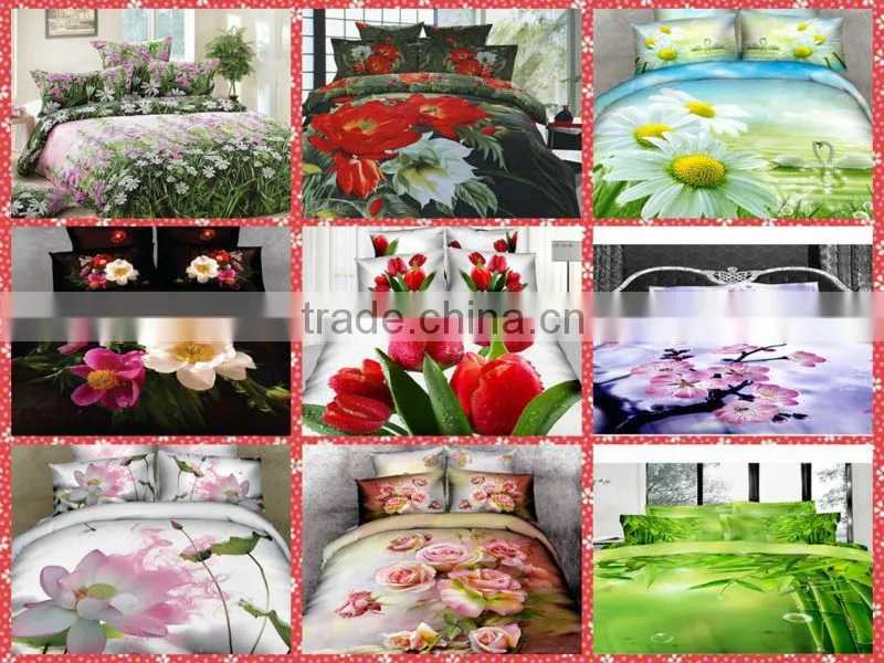 100% cotton 3D flower sheet set