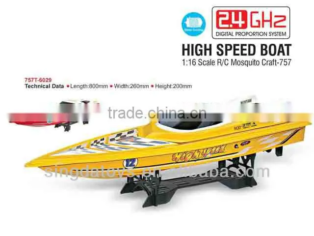 757-6059 NEW 2.4G 1:16 Electric High Speed Racing RC Boat