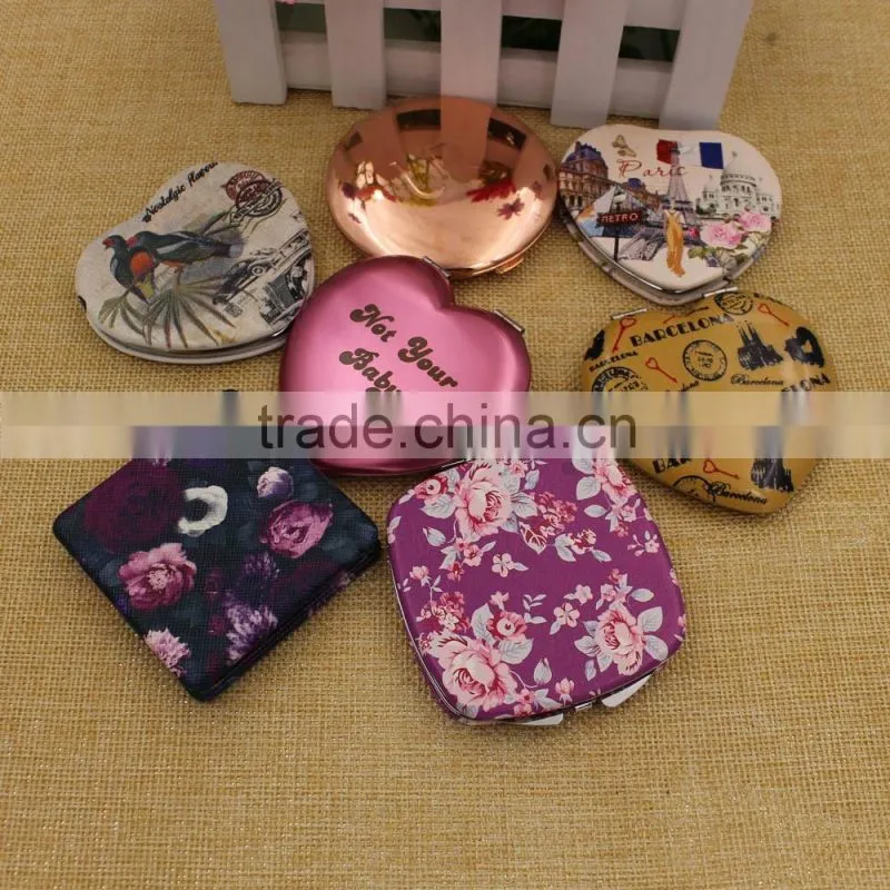 Custom made mini decorative pocket mirror / personalized mirror pocket