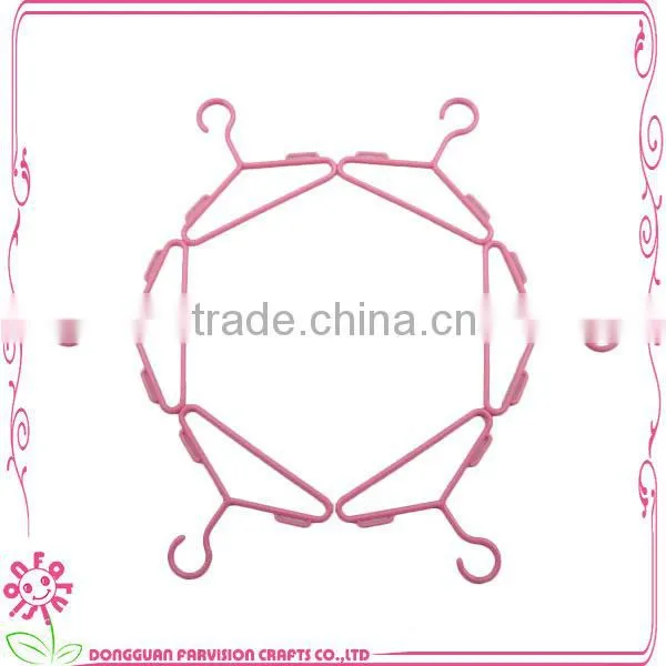 Wholesale doll clothes hangers plastic hanger for doll