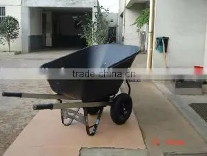 Two wheels wheelbarrow WB9600 with heavy duty plastic wheelbarrow