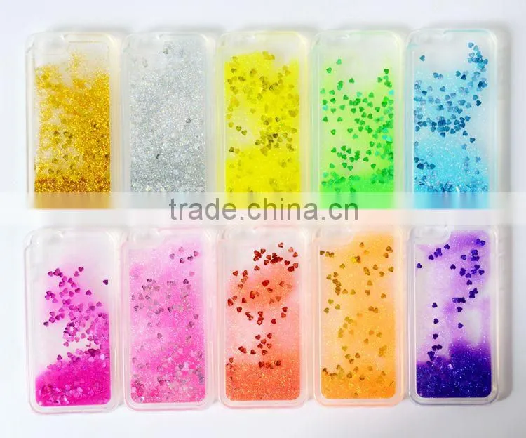 Mobile Phone Jelly TPU Case For Iphone 6 4.7",For Iphone 6 Case TPU Quicksand Liquid Glitter Case