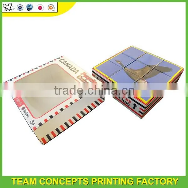 Easy game animal image paper cube puzzle