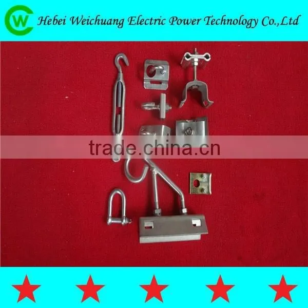 High quality galvanized transmission line hardware pole clamp for electric line fitting