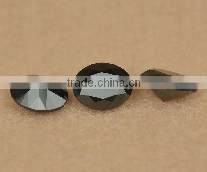 factory price good luster oval nano black spinel stone price