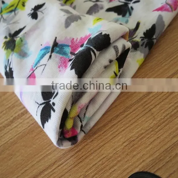 2014 Brazil fashinal design poly knitted printed spun fabric