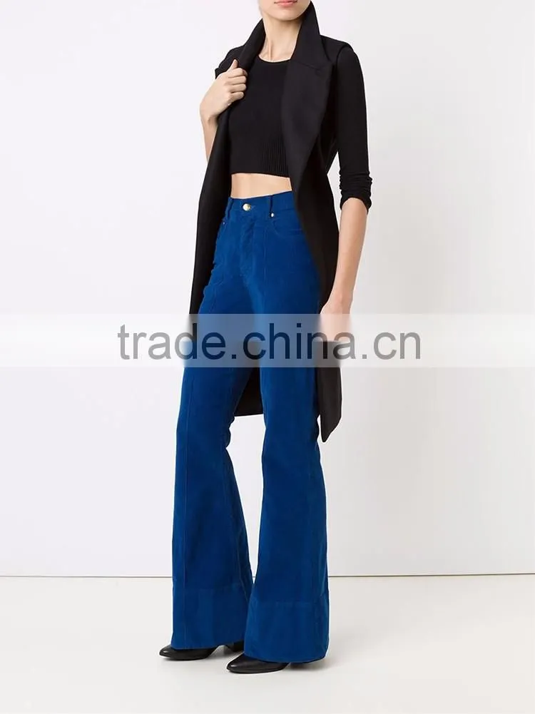 Newest hot sell fashion OEM high quality flared pants for woman