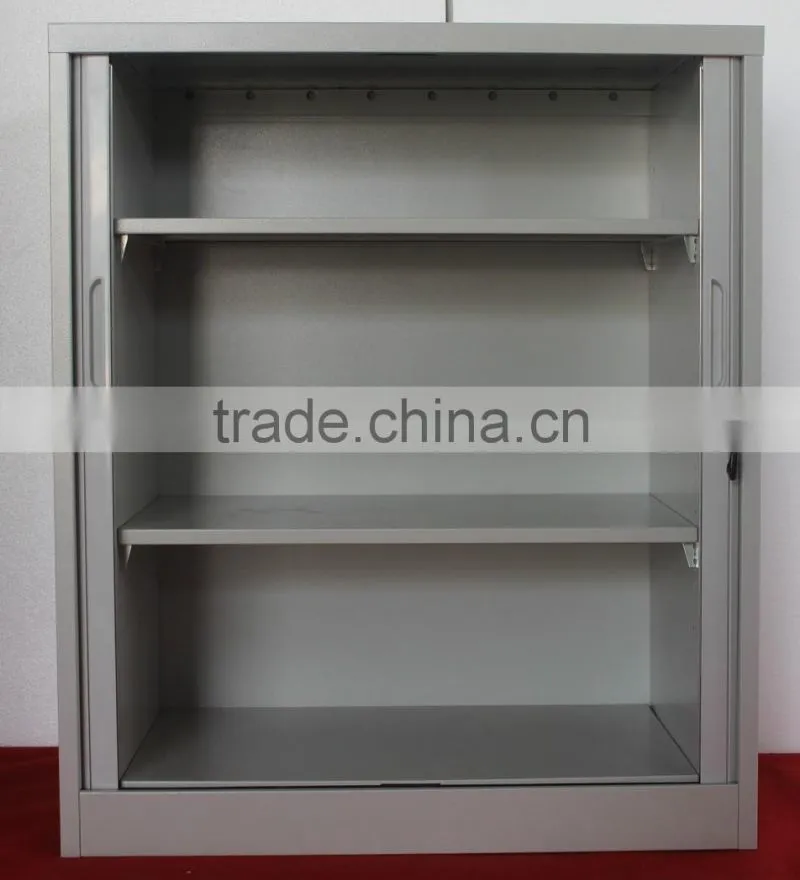 Smal rolling shutter door white steel storage cabinet with 2 doors