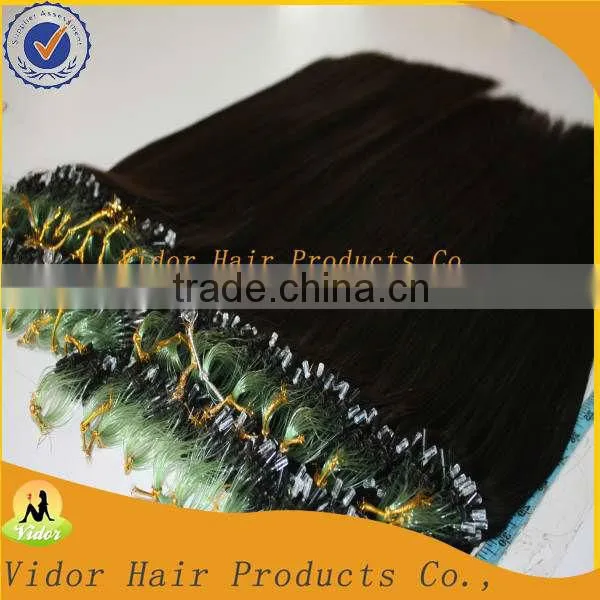 Factory Wholesale Price Remy Virgin Brazilian Micro Ring Hair Extensions