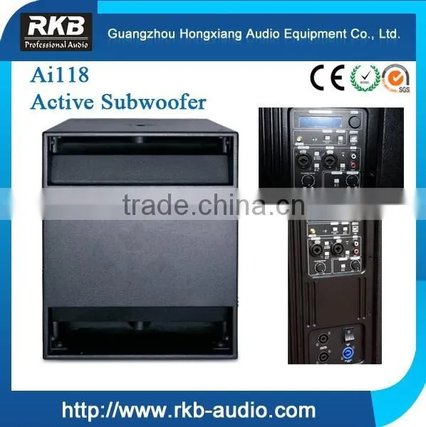 Ai118 powered subwoofer speaker, pro box subwoofer box