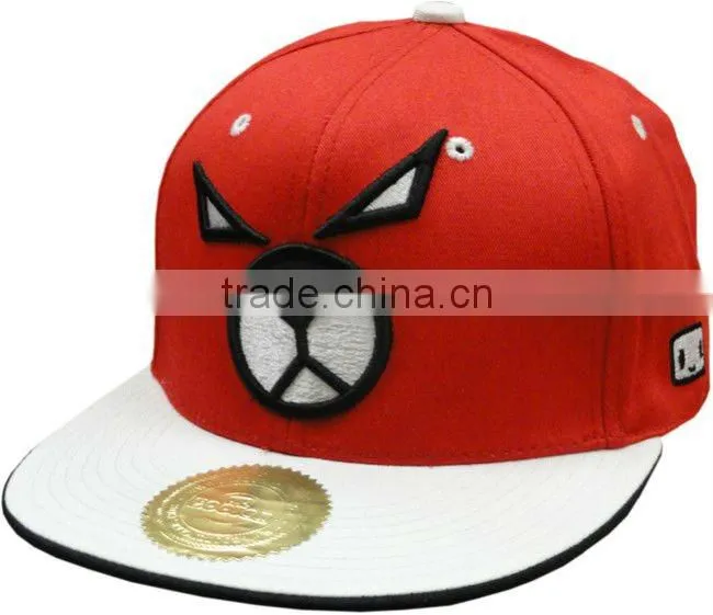 flat bill fitted baseball cap with contrasting piping string