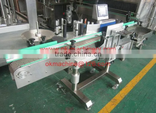 OK280 glass bottles wine adhesive labels sticking machine