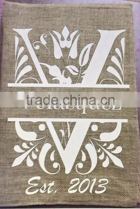 American style garden flag fabric cheap custom monogrammed flags