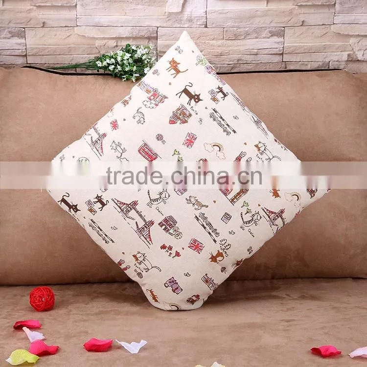 2015 hot style Europe type cloth cotton and linen pillowcases Creative home car cartoon cushion cover