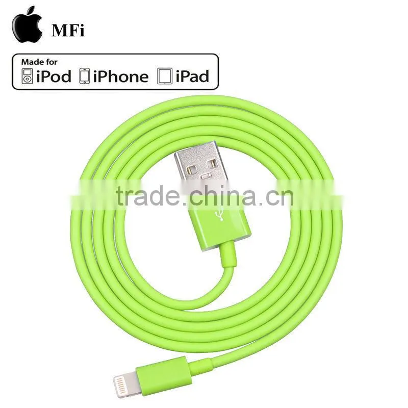 1m black mfi approved 8pin to usb cable