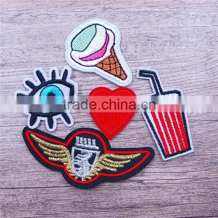 wholesale personalized indian coat of arms embroidery patches for garment