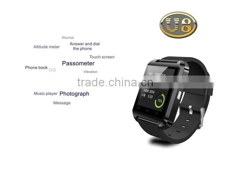 Best selling Smart Watch U8 Compatible IOS and Android System with multi language