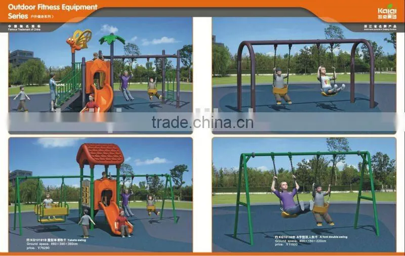 Outdoor swing set-triple swing