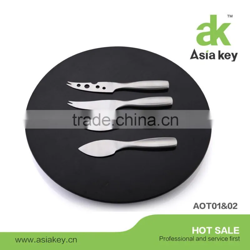 Pizza Cutter Rocker Knife with Stainless Steel Mezzaluna Blade & Wooden Handles;ULU Knife