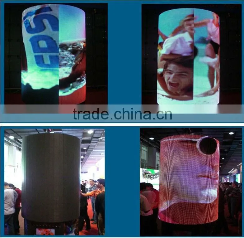 Curved P20mm outdoor video full color rental 360 degree led display for advertisement